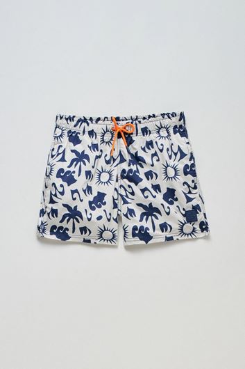 Foto de Bañador estampado figuras off-white y marino