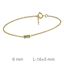 Picture of Pulsera plata baño de oro circonita baguette color olivina