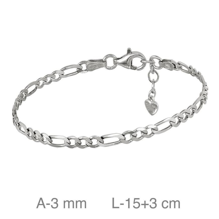 Foto de Pulsera plata eslabon 3x1