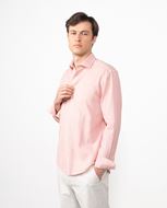 Foto de Camisa lino y algodón rosa lavado