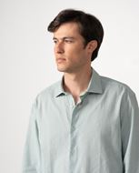 Foto de Camisa lino y algodón verde salvia