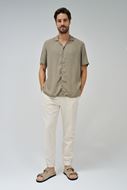 Picture of Camisa bowling verde caqui en tencel