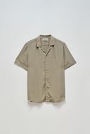 Picture of Camisa bowling verde caqui en tencel
