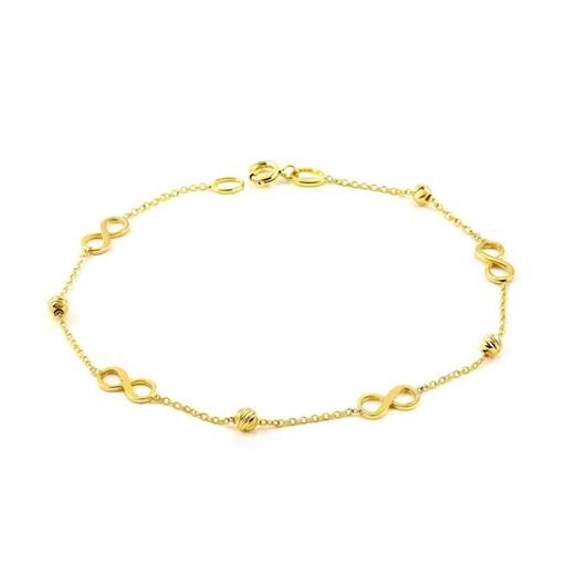 Foto de Pulsera oro amarillo 18kt infinitos 