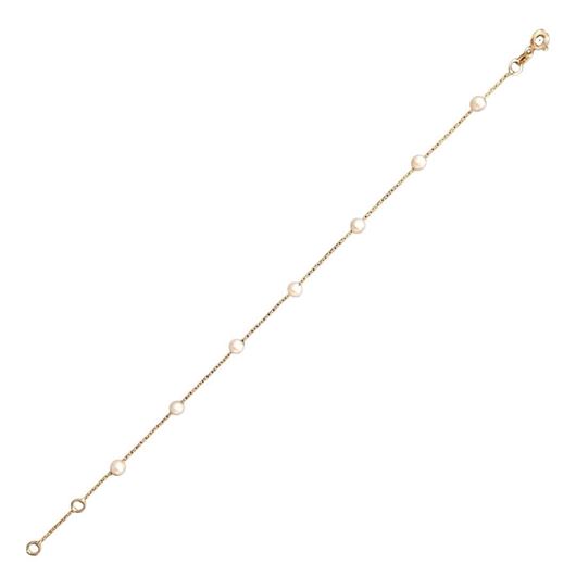 Foto de Pulsera de perlas redondas cultivadas en oro amarillo 18kt 