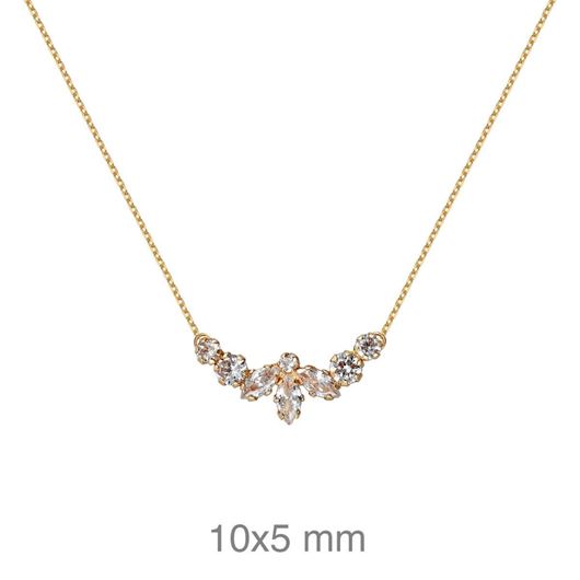 Foto de Gargantilla de oro amarillo 18kt y circonitas blancas