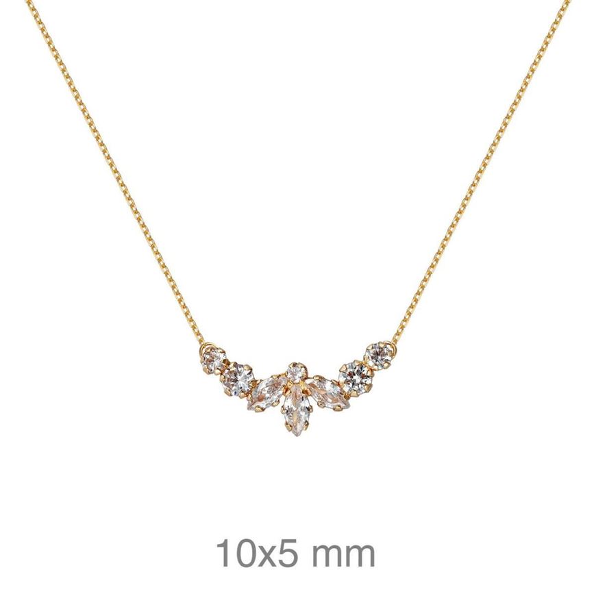 Foto de Gargantilla de oro amarillo 18kt y circonitas blancas