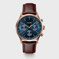 Foto de Reloj Anthéor Multifunction Watch Leather Blue, Rose Gold Colour