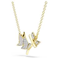 Foto de Collar Idyllia Lilia, Mariposa, Blanco, Baño tono oro