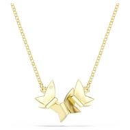 Foto de Collar Idyllia Lilia, Mariposa, Blanco, Baño tono oro