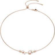 Foto de Collar Constella, Crystal Pearl, Tallas redondas, Blanco, Baño tono oro rosa