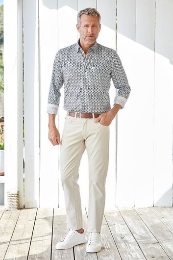 Foto de Pantalón denim 5 bolsillos beige