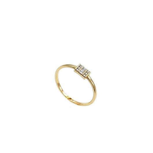 Picture of Anillo de oro rose 18kt con circonitas blancas