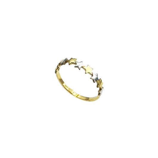 Picture of Anillo de estrellas bicolor en oro 18kt