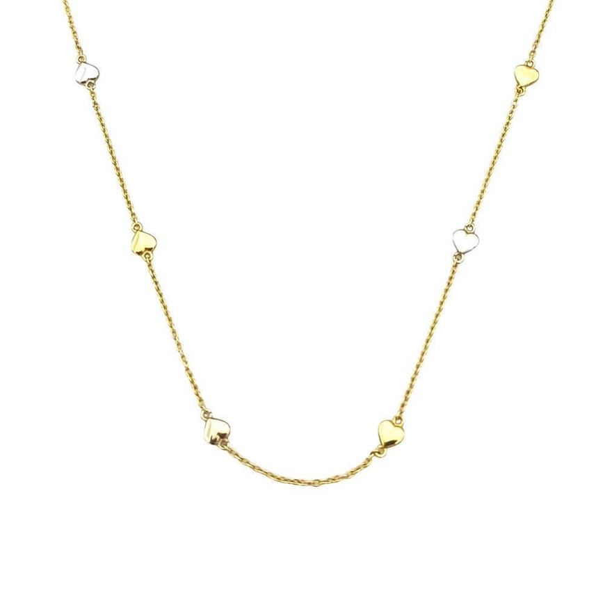 Foto de Gargantilla de corazones en oro bicolor 18kt