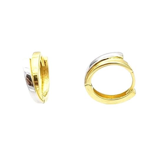 Foto de Pendientes de aro en oro bicolor 18kt
