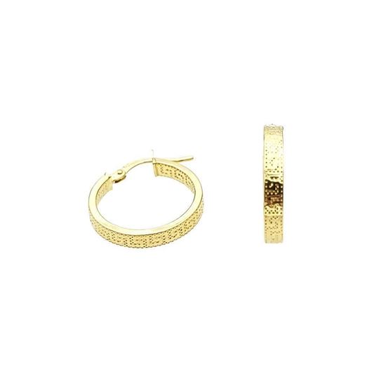 Foto de Pendientes de aro grabación greca en oro amarillo 18kt 25mm