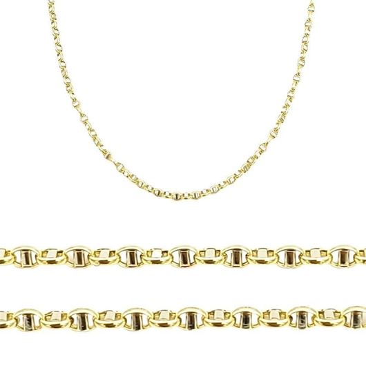 Foto de Cadena de oro 18kt eslabón travesino especial, grosor 1,60mm, longitud 50cm