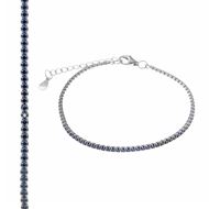 Picture of Pulsera Blink plata rodio circonitas brillantes tanzanita 15+3cm