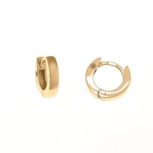 Foto de Pendientes plata chapado dorado aros brillo