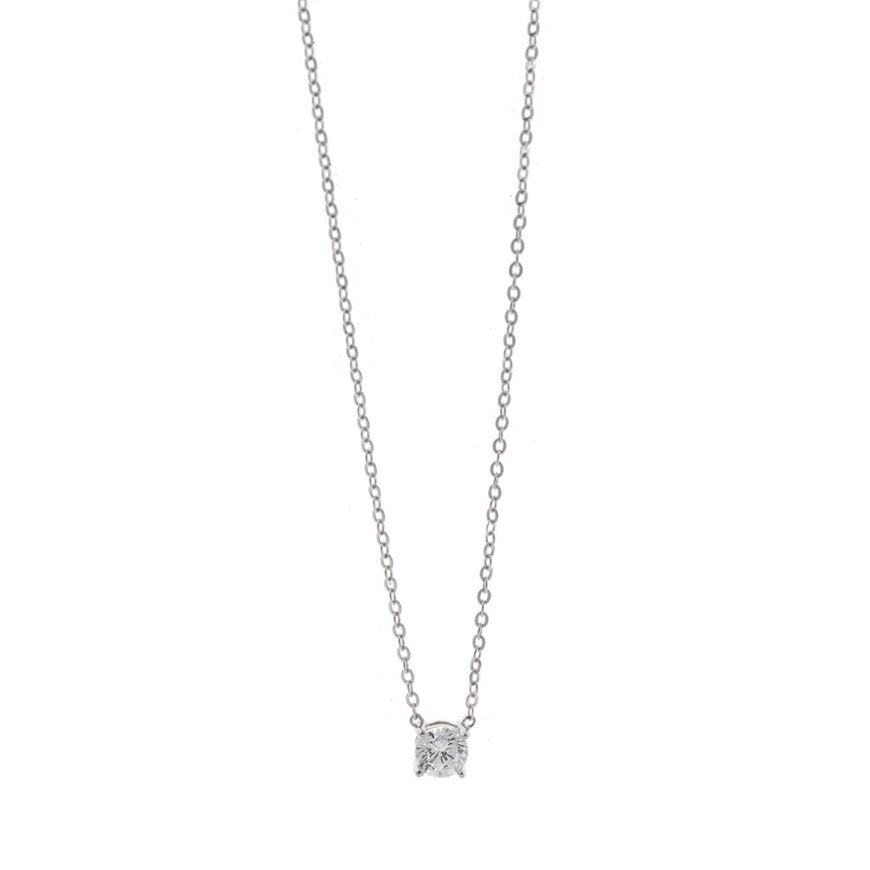 Foto de Collar plata rodio blanca circonita brillante