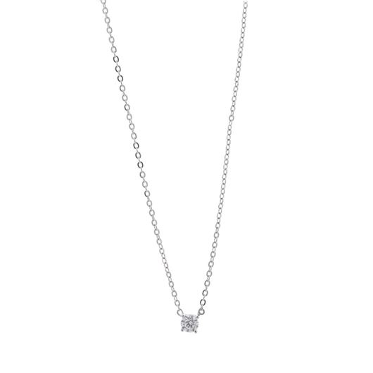 Foto de Collar plata rodio blanca circonita brillante