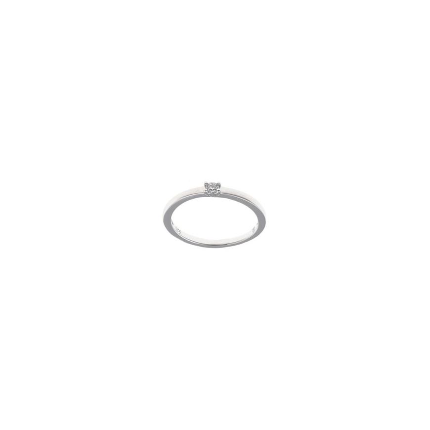 Foto de Sortija plata rodio circonita blanca brillante