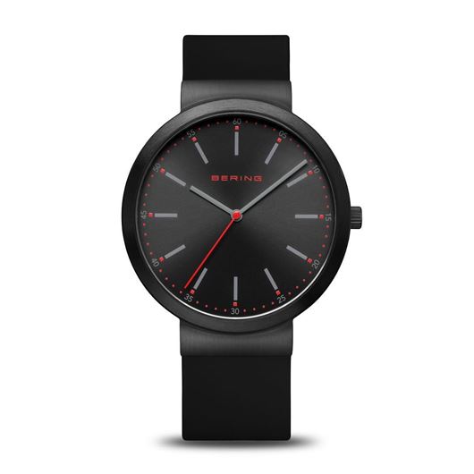 Foto de Reloj Classic acero esfera negra 41mm y correa de silicona negra