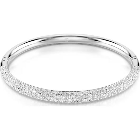Foto de Brazalete Meteora, Pavé nieve, Blanco, Baño de rodio Talla S