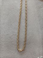 Foto de Cadena oro amarillo 18kt, eslabón travesino especial, 60cm