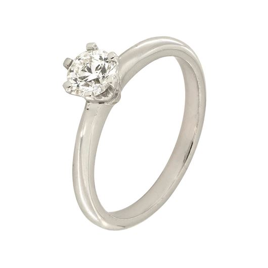Foto de Solitario en oro blanco 18kt 1 brillante 0,55ct Color G, Pureza VS2 (Certificado Gia)