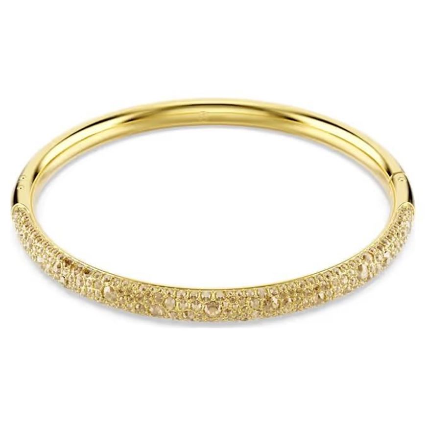 Foto de Brazalete Sublima baño tono oro pavé nieve color blanco talla L