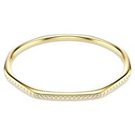 Foto de Brazalete Dextera baño tono oro forma octogonal color blanco talla M