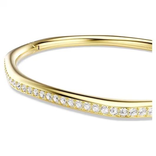 Foto de Brazalete Dextera baño tono oro forma octogonal color blanco talla M