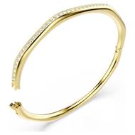 Foto de Brazalete Dextera baño tono oro forma octogonal color blanco talla M