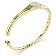 Foto de Brazalete Dextera baño tono oro color blanco talla M