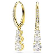 Foto de Pendientes de aro Stilla Attract baño tono oro talla redonda color blanco