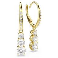 Foto de Pendientes de aro Stilla Attract baño tono oro talla redonda color blanco