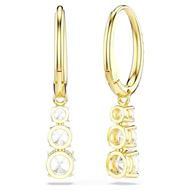 Foto de Pendientes de aro Stilla Attract baño tono oro talla redonda color blanco