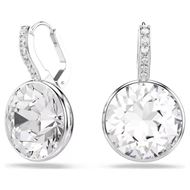 Foto de Pendientes Millenia baño rodio talla redonga color blanco