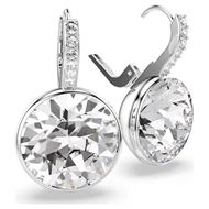 Foto de Pendientes Millenia baño rodio talla redonga color blanco