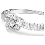 Foto de Brazalete Matrix Nudo baño rodio talla baguette color blanco talla M