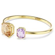 Foto de Brazalete Millenia baño tono oro talla octogonal color caramelo talla M y morado
