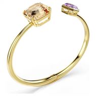 Foto de Brazalete Millenia baño tono oro talla octogonal color caramelo talla M y morado