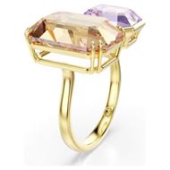 Foto de Anillo abierto Millenia baño tono oro talla octogonal color caramelo y morado