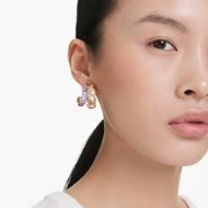 Foto de Pendientes de aro Millenia baño tono oro tallas mixtas color caramelo y morado