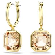 Foto de Pendientes Millenia baño tono oro talla cuadrada color caramelo