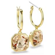 Foto de Pendientes Millenia baño tono oro talla cuadrada color caramelo