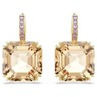 Foto de Pendientes Millenia baño tono oro tallas mixtas color caramelo y morado
