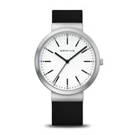 Foto de Reloj Classic correa silicona negra y esfera blanca 41mm